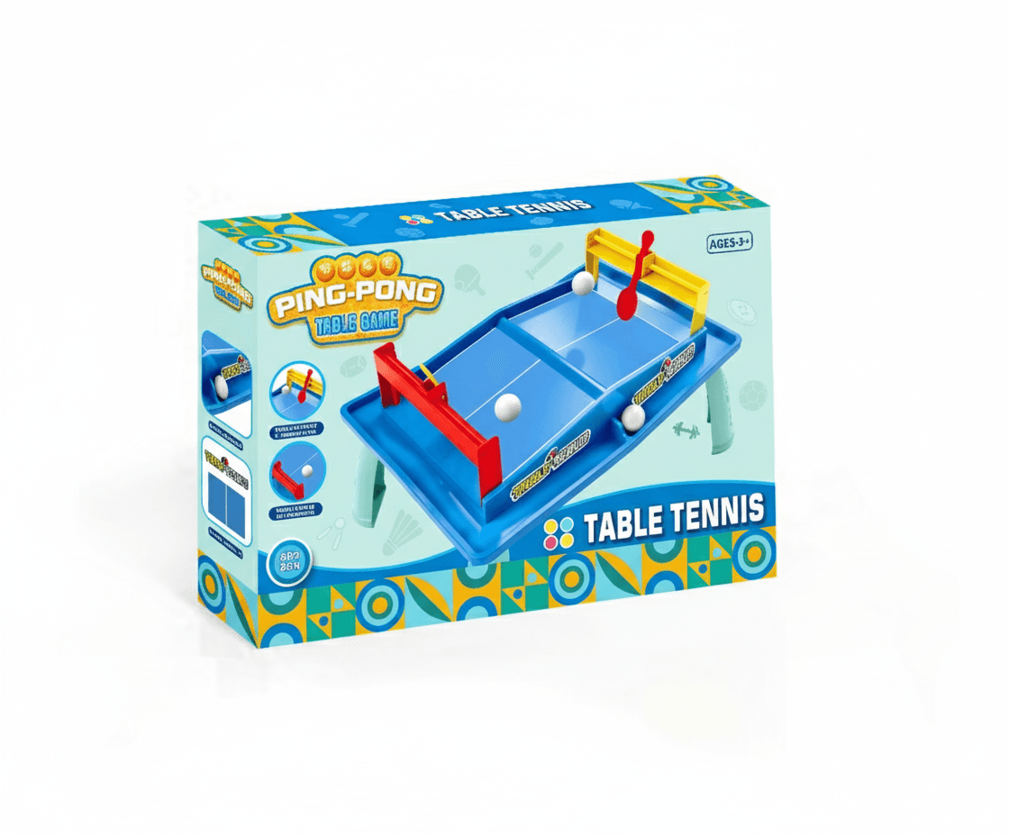 Kids ping pong table game 2-player simulation table tennis set